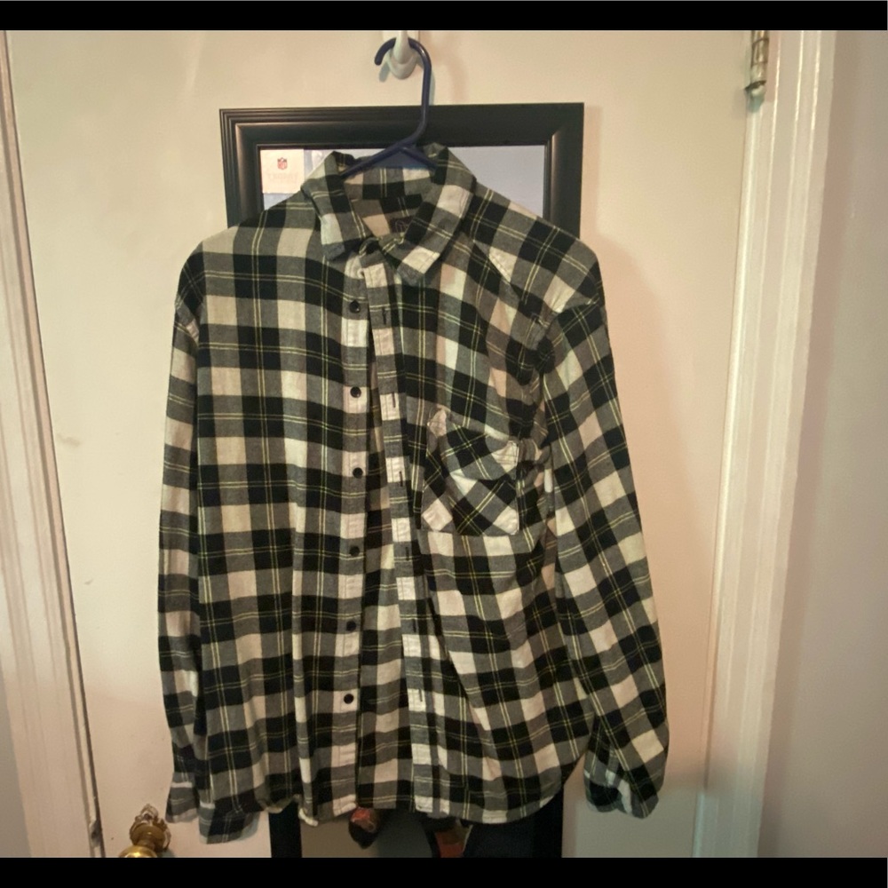 black and white flannel